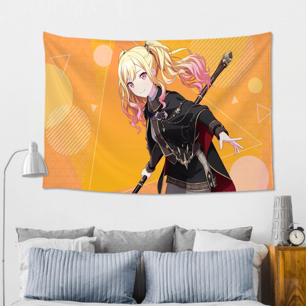 Tenma Saki Animation Game PProject SSekai Tapestry Room Decor Wall Cloth Party Hanging Background Room Decor Baby Room