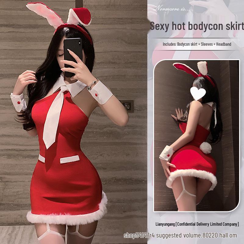 

Праздничное соблазнительное красное платье-бодикон «Девушка-кролик» - Стиль чистого желания, Маленькая грудь, Юбка в обтяжку One Size (80-120 lbs)