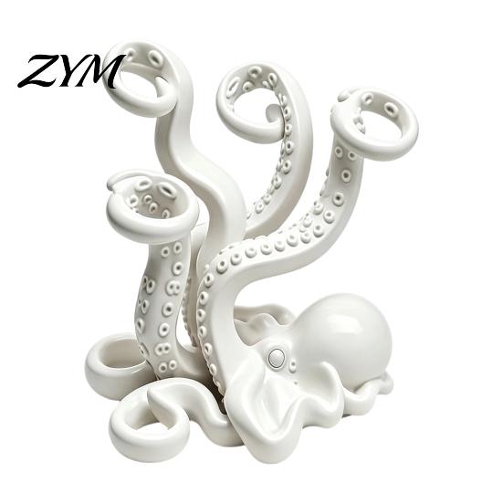 Creative Gift for Friends 3D Printed Octopus Toothbrush Holder, Space Saving Desk Organizer, Durable Flexible Tentacle Storage PLA Material