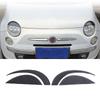 For Fiat 500 2007-2015 Soft Carbon Fiber Car Front Headlight Eyebrow Eyelid Trim Sticker Auto Head Lamp Decoration Decals