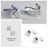 Bicycle Race Style Full Copper Metal Cufflinks Men's Shirt