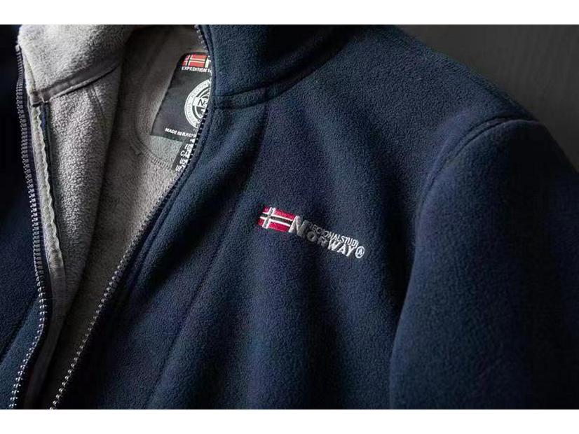 Norwegen-Bereit: Übergröße Herbst/Winter Fleecejacke für Outdoor-Kälteschutz