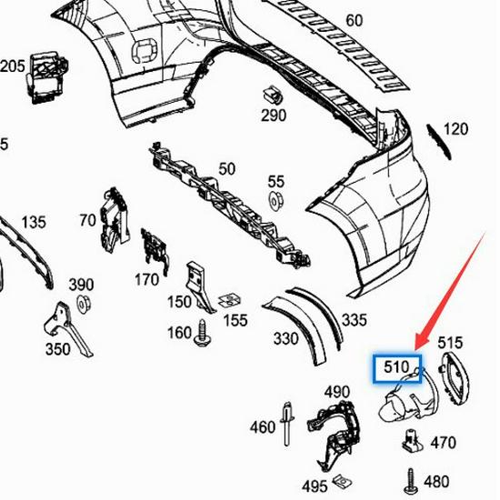 Mercedes-Benz E-Class ML W166 W212 Rear Muffler Tailpipe 2124902727/2827