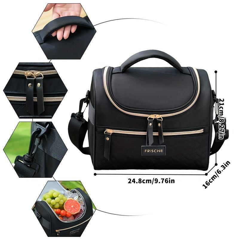 Insulated Lunch Bag,Thermal Food Container Tote,Travel Lunch Box Bag,Freshness and Cold Retention Handbag,Cooler Bag,with Built-in Insulation Material
