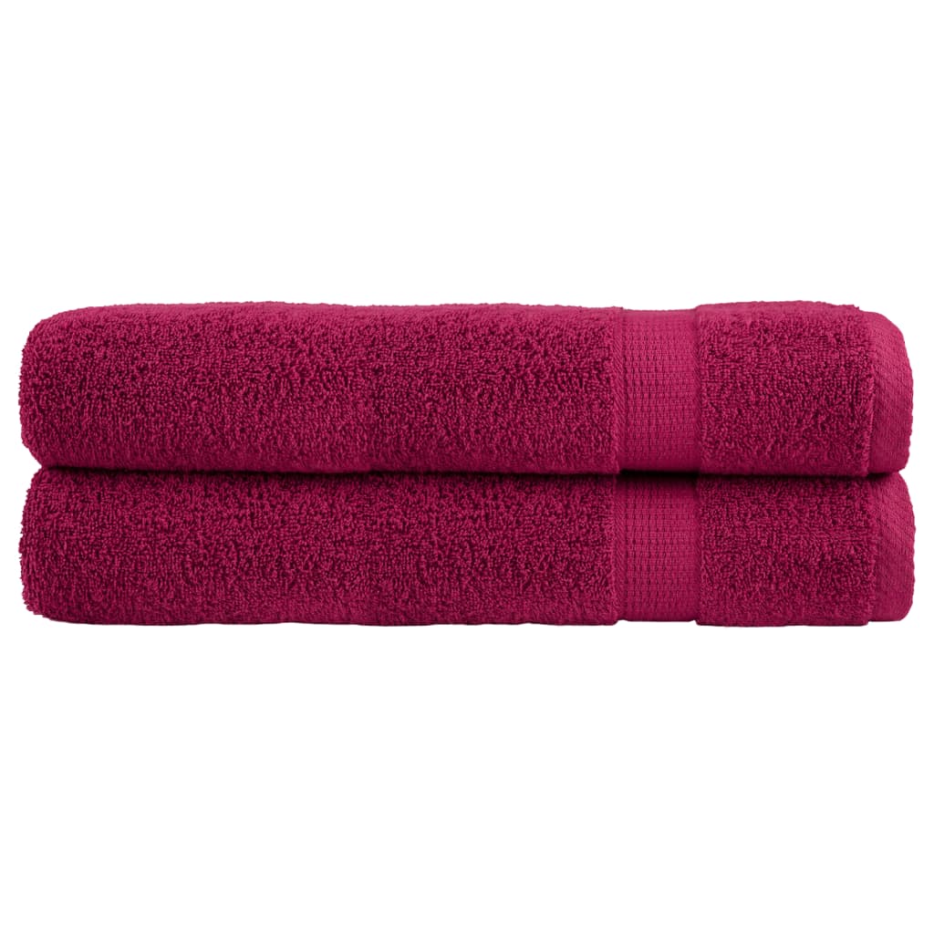 Premium Sauna Towels SOLUND 2 Pcs. Bordeaux 80x200 Cm 600 G M²