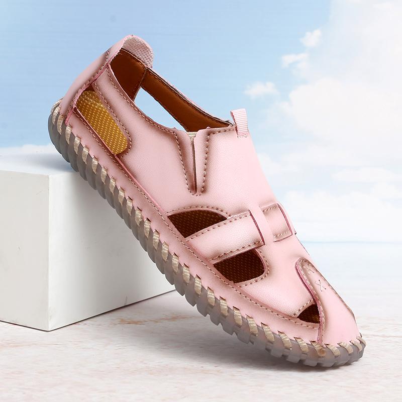 Women's Leather Sandals Casual Shoes Summer Beach Sandals