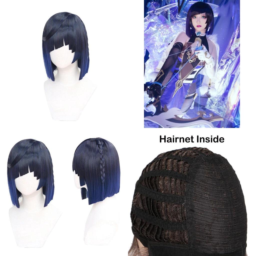 Genshin Impact Yelan Wig Cosplay Prop Heat-resistant Adjustable