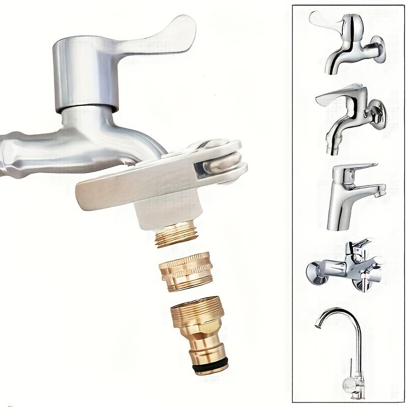 3-in-1 Copper Faucet Adapter Set Garden Quick Connect Hose Connector