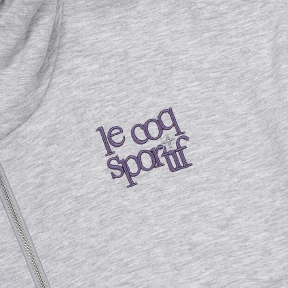 Le Coq Sportif Women Mellow Loose Fit Hooded Zip Up Grey Qp422ofto3