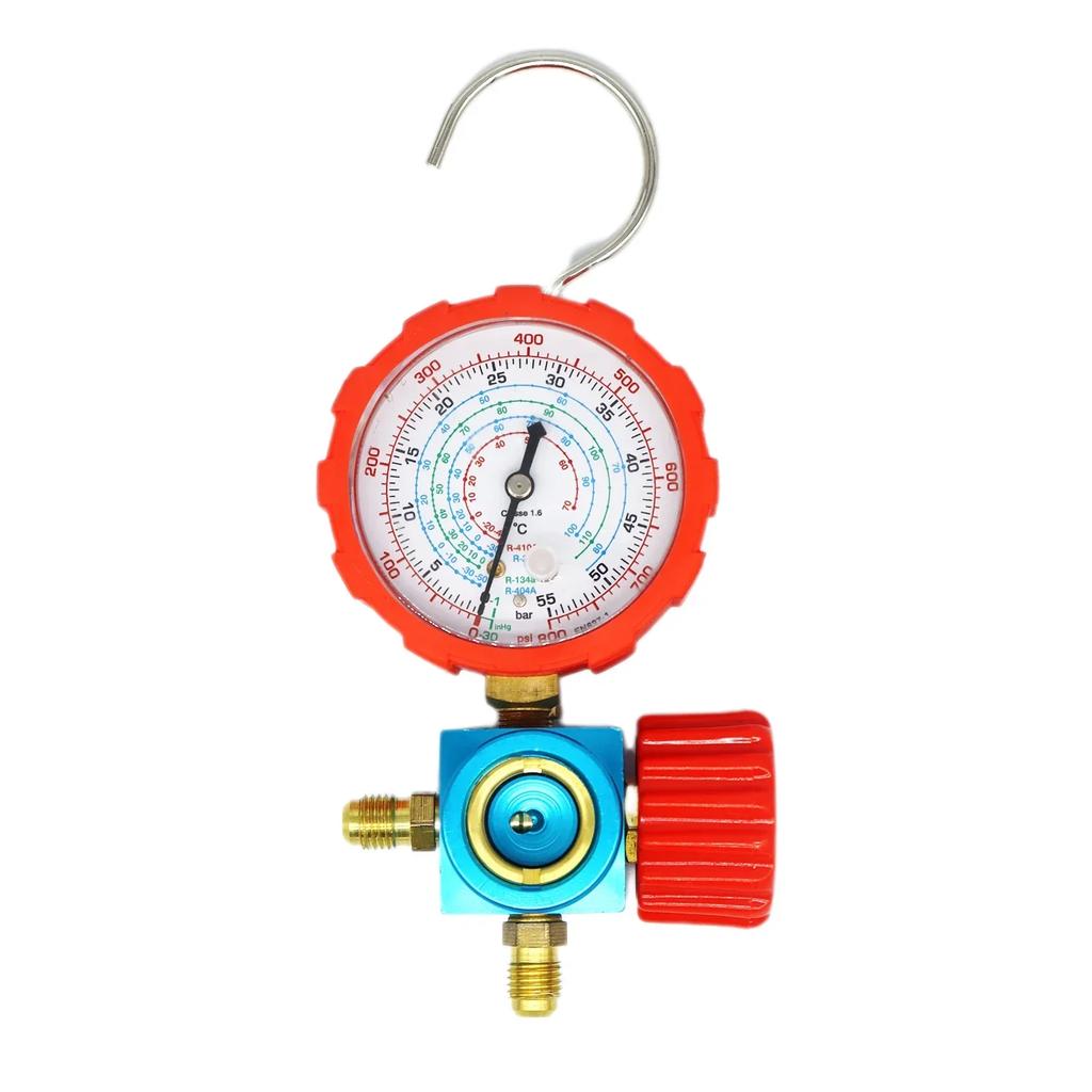 Air Conditioner Manifold Meter Tool Kit with Sight Glasses for R22/R410A/R134A/R404A Refrigerants, High and Low Pressure Use