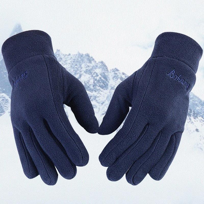 Pánské zimní rukavice Rukavice Polar Fleece Pevné cyklistické rukavice s dotykovým displejem Sametové tlusté Teplé sportovní cyklistické rukavice Rukavice na ruku