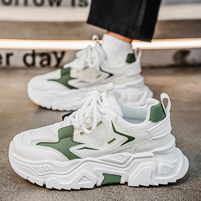 

Men s Shoes Casual Mesh Trendy Brand Versatile High-end Teenage Thick Soled Height Increasing Sports Running Dad s 43