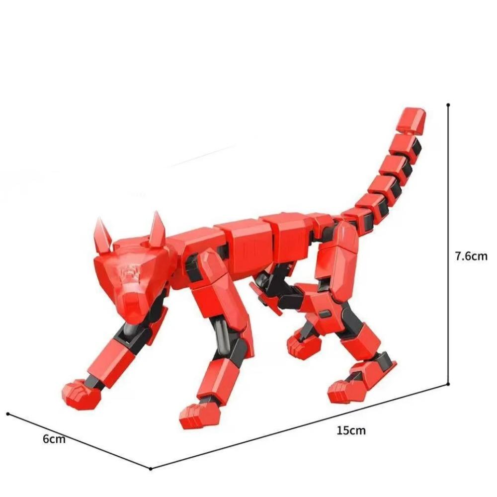 Multi-Jointed Movable Shapeshift Robot 3D Printed Mannequin Character and Dog Figures Toys Parent-children Game for Kids Gifts