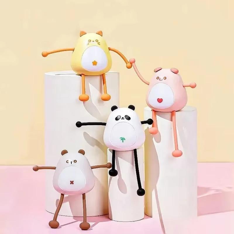 Cartoon Night Light Mini DIY Table Reading Lamp Novel Animal Desktop Decorative Ornaments Lamp Bedroom Decor Gifts For Children