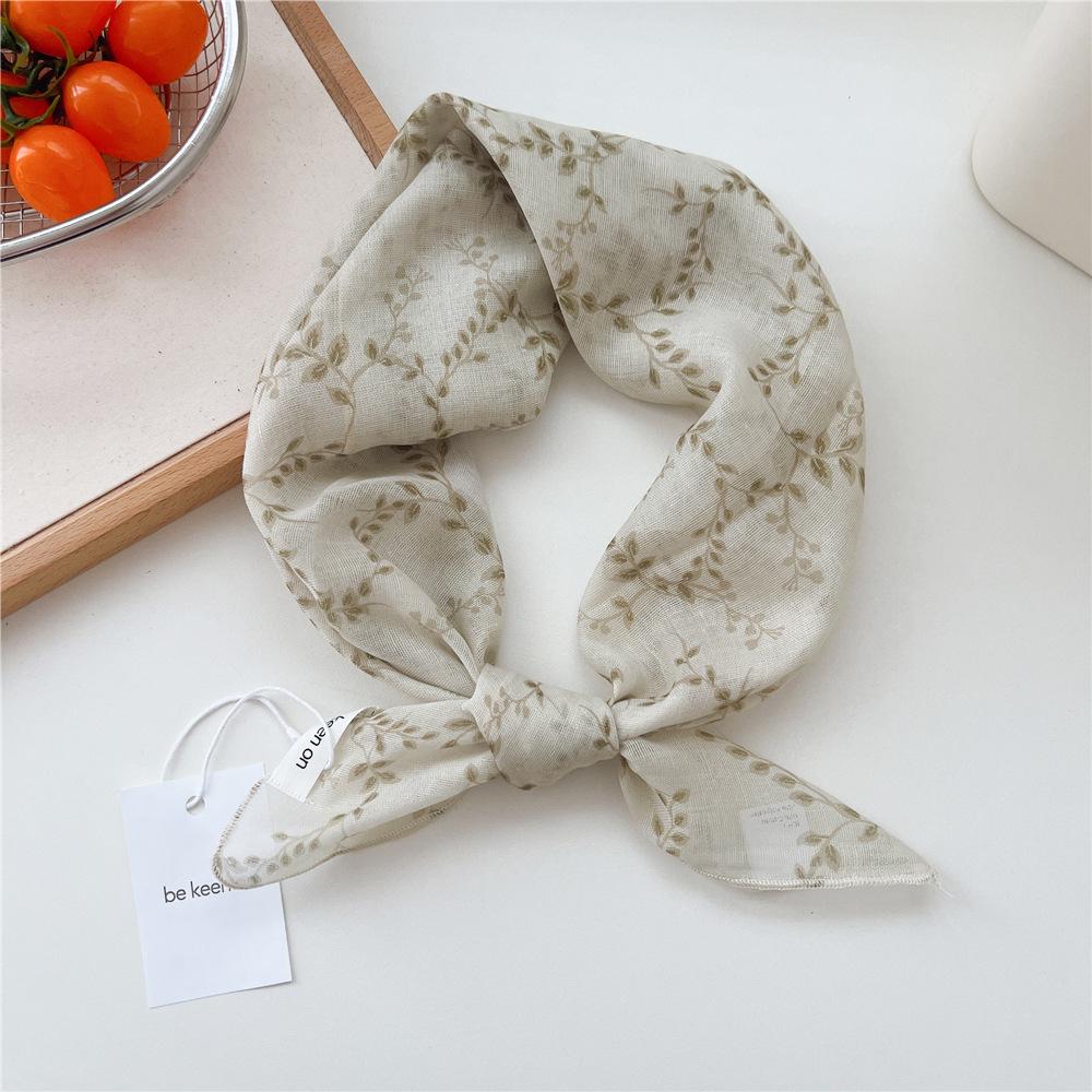 55 Polka Dot Silk Scarf: Spring Summer Korean Fashion Headscarf & Decorative Hairband for Women