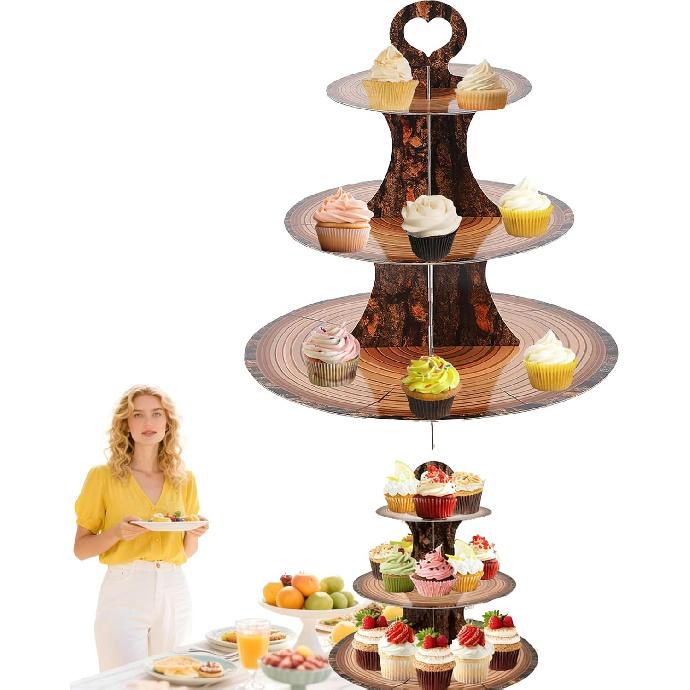 3 Tier Butterfly Cupcake Stand,Suitable for Butterfly Themes – Easy to Assemble& Reble(1Butterfly)