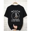 Men's German Warrior Poster T-Shirt - 100% Cotton Crew Neck Short Sleeve Shirt with Historical Germanic Design, Casual Casual Attire Suitable for