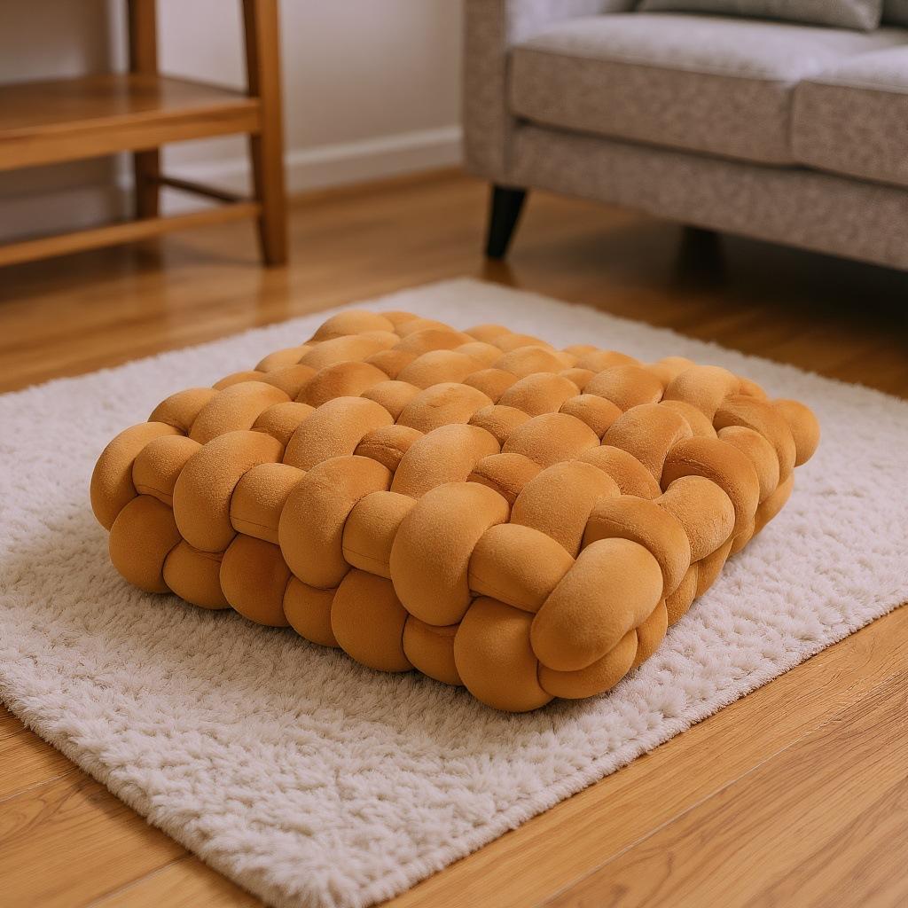 Nordic Ins Creative Woven Pillow Twist Cushion Floor Knotted Sofa Cushion Tatami Mat