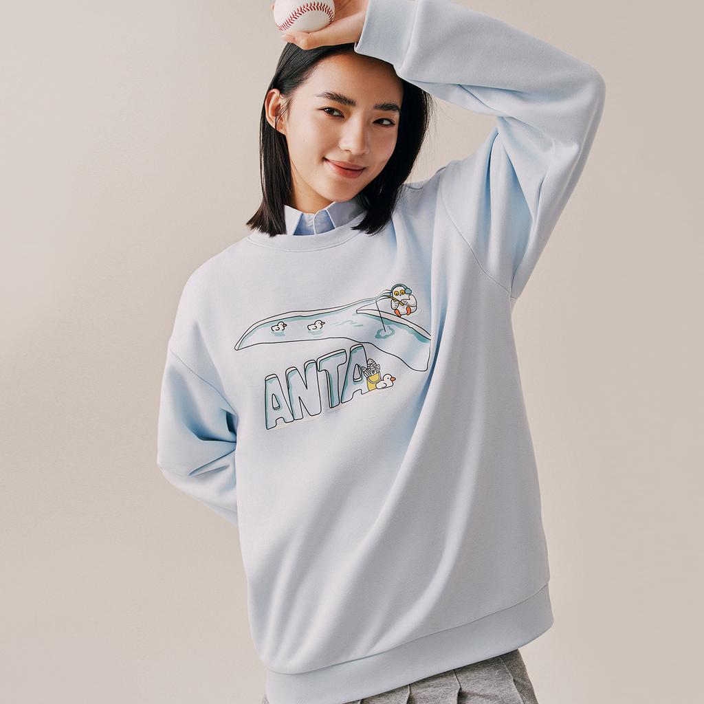 Anta Autumn Campus Fashion Versatile Hoodie Unisex Tops 952548708-6