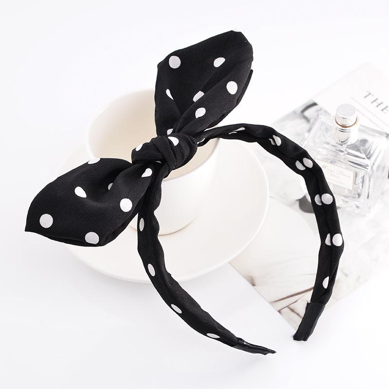 

Уши кролика полосатый принт обручи для волос девушки бант широкий ободок украшения повязки для волос для женщин аксессуары для волос головные уборы