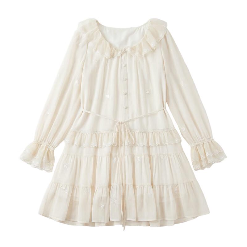 Embroidered Lace A-line Dress
