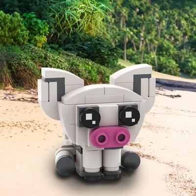 MOC Creativo Animales Lindos Princesa Mascota Pua Cerdo Brickheadz Modelo Bloques de Construcción Juguetes para Niños Niños Regalos 66PCS
