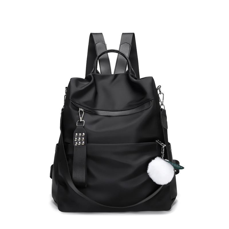 Commuter New Backpack, Women s Fashion Bag, College Student Backpack, Anti-theft Travel Lightweight Women s Backpack With hair ball