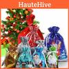5pcs Sacks Christmas Reusable Drawstring Wrap Present Candy Gift Party Xmas Bags