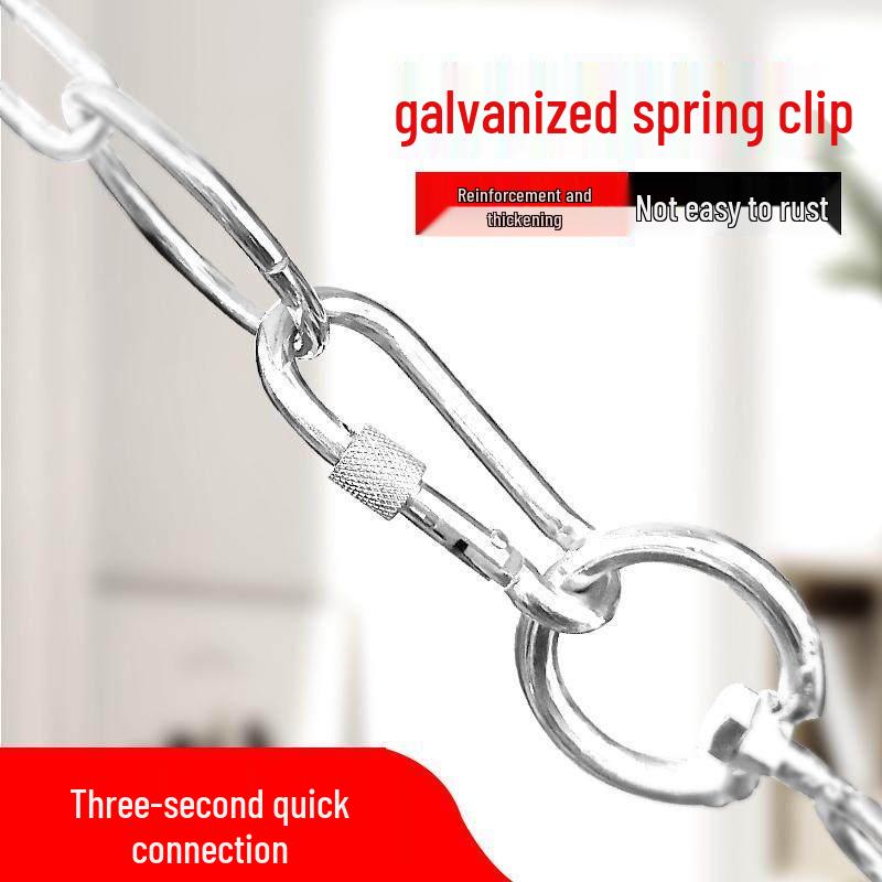 Jundingying No. 12 Galvanized Locking Safety Carabiner 3-Pack