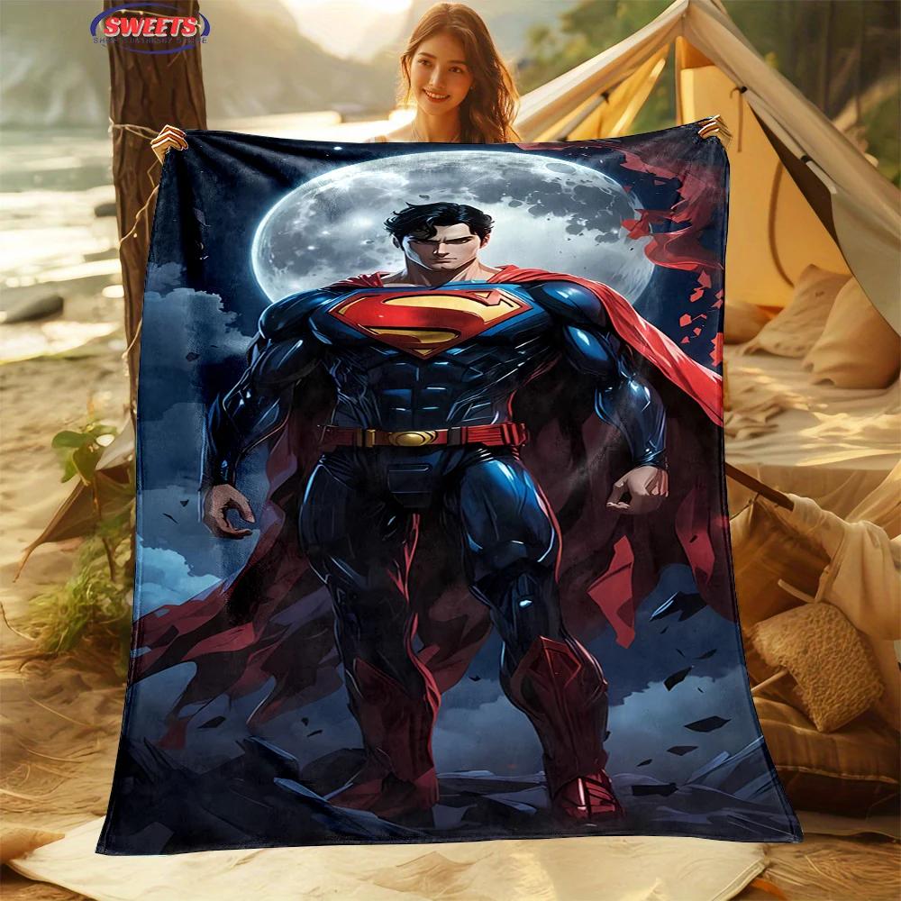 Comfortable and Soft Superman Blanket, Add Beauty To The Home, All Seasons, Home Office Can Be Used, Nap Camping Flannel Blanket