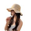 Ladies Floppy Sun Hat With Breathable Mesh And Floral Design For Spring And Summer
