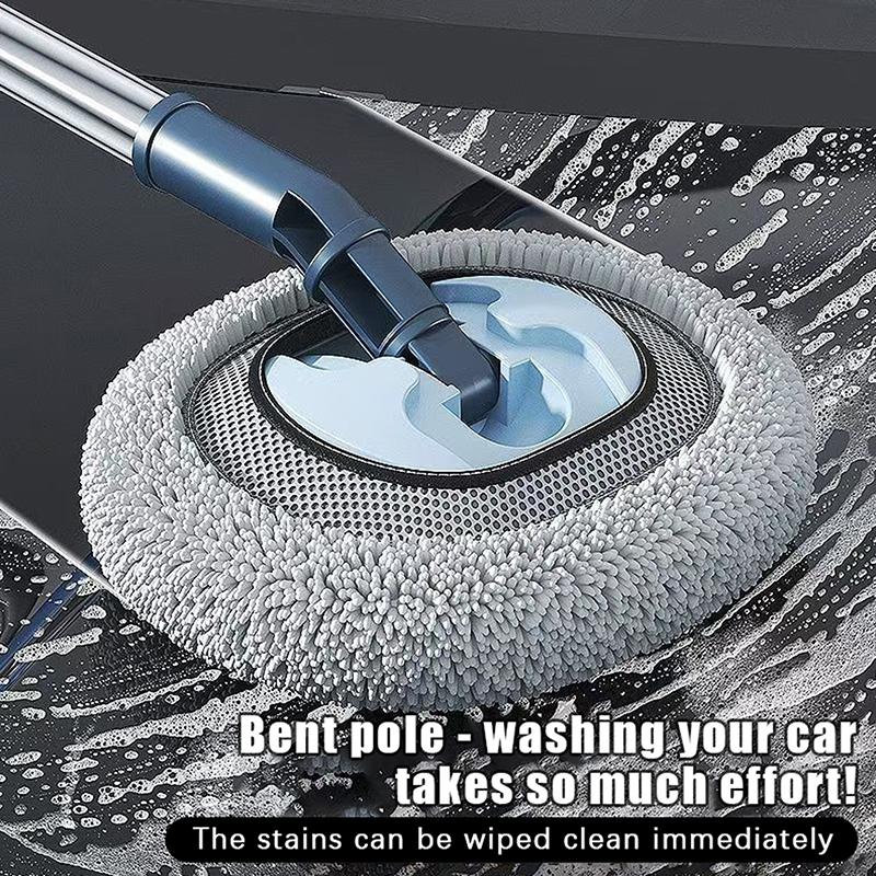 Car Wash Brush Car Cleaning Brush Telescoping Long Handle Mop Soft Hair Chenille Universal Window Wash Auto Accessories