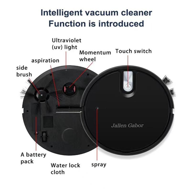 Robot de măturat inteligent 1 buc Acasă Energie 3 în 1 Mașină de curățat Aspirator reîncărcabil