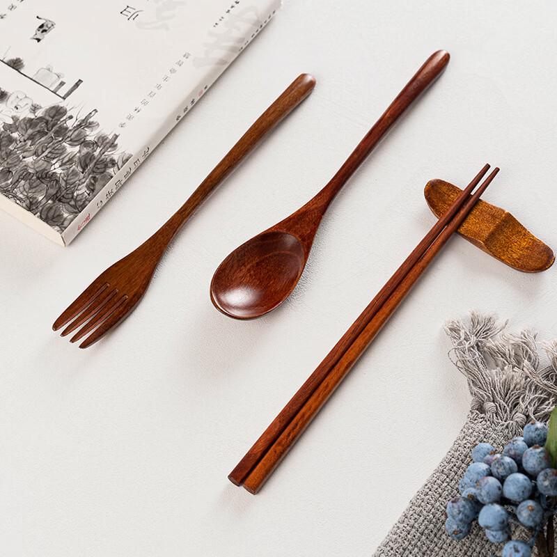 Abay Wooden Handle Portable Cutlery Set