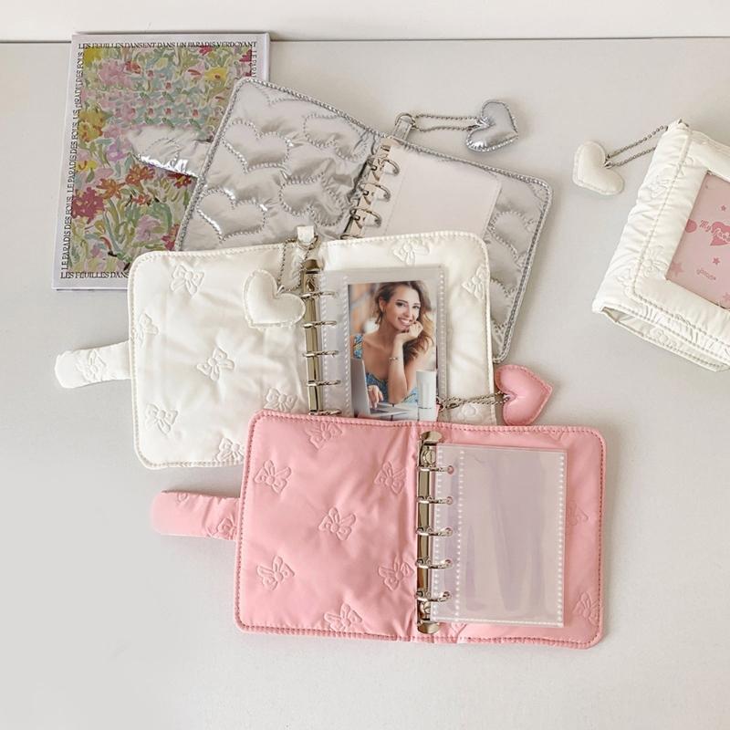 3Inch Small Photo Album Removable Page 5 Rings Binder Photocard Storage Book For Pictures Note Organizers
