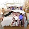 Anime Touhou Project Bedding Set Polyester Quilt Cover Pillowcase Comforter King Queen Size 3D Duvet Cover Set for Boys Adult