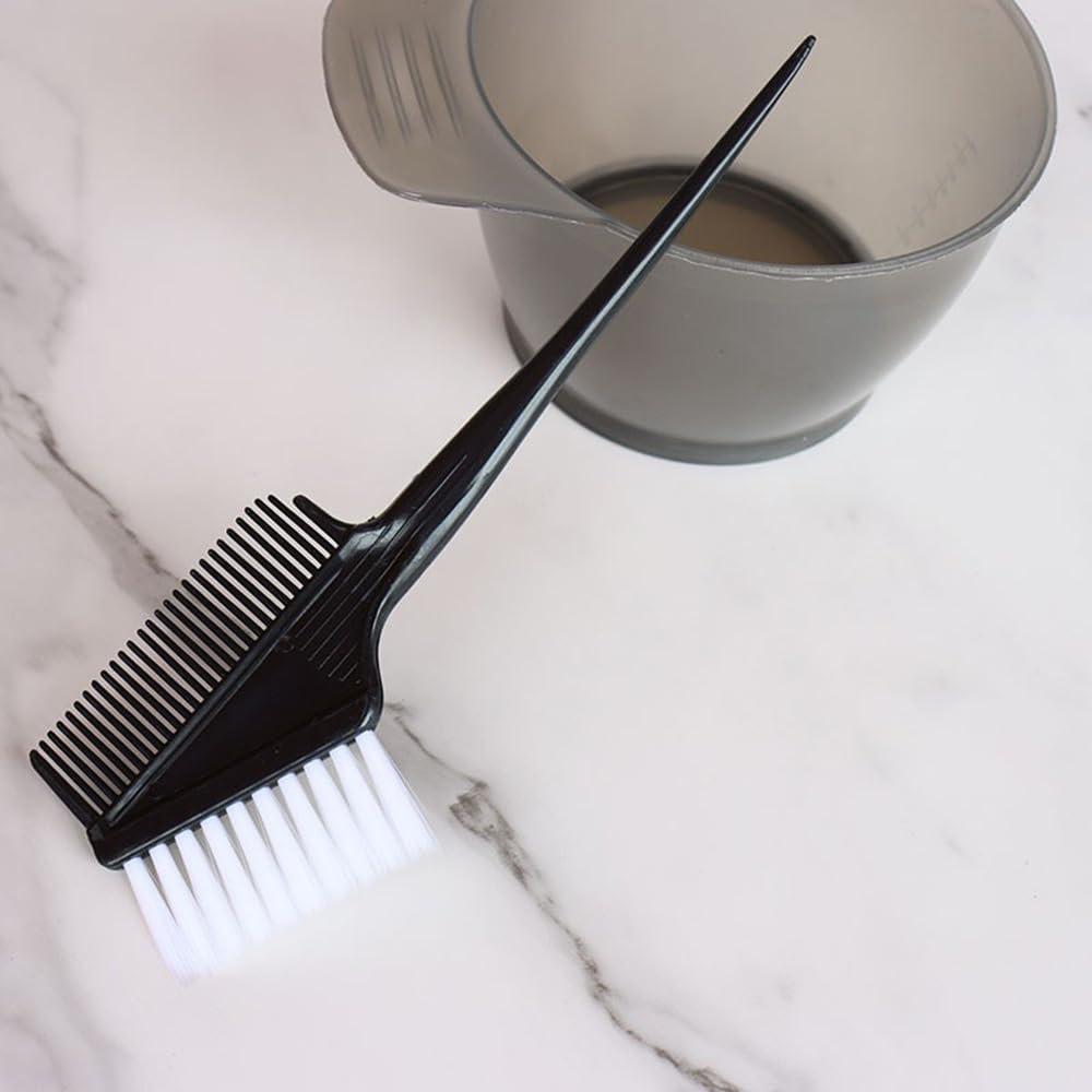 Hair Dye Brush Set of 2 Hair Dye Brush Hair Dye Brush Hair Color Comb Hair Dye Plastic DIY Home Use Professional Use (Black)