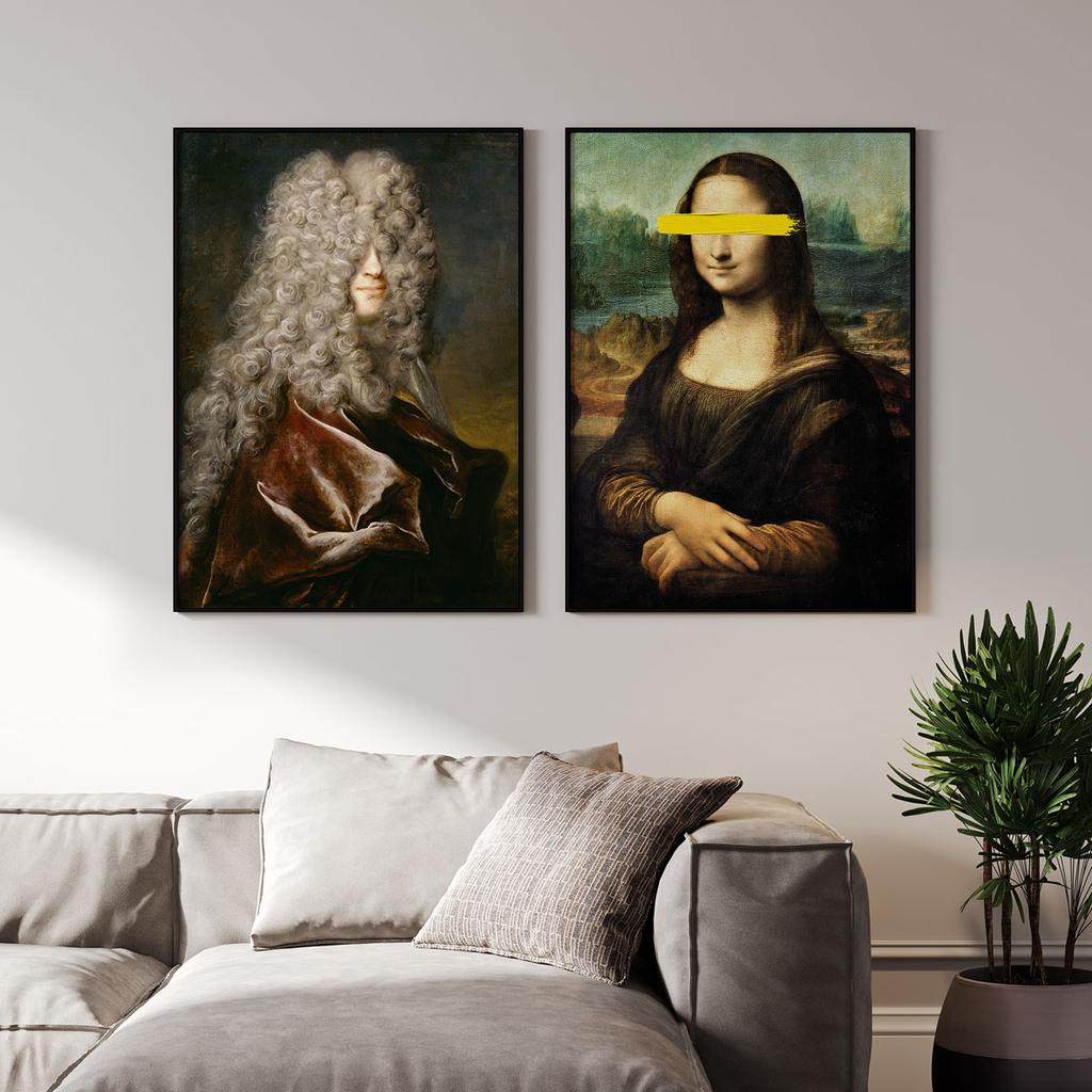 Set of Two Posters Mona Lisa Portrait