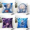 Kawaii Anime Hololive Gawr Gura Pillow Case Linen Cushion Covers For Decorative Sofa Home Pillows Case Car Chair Pillows Cases