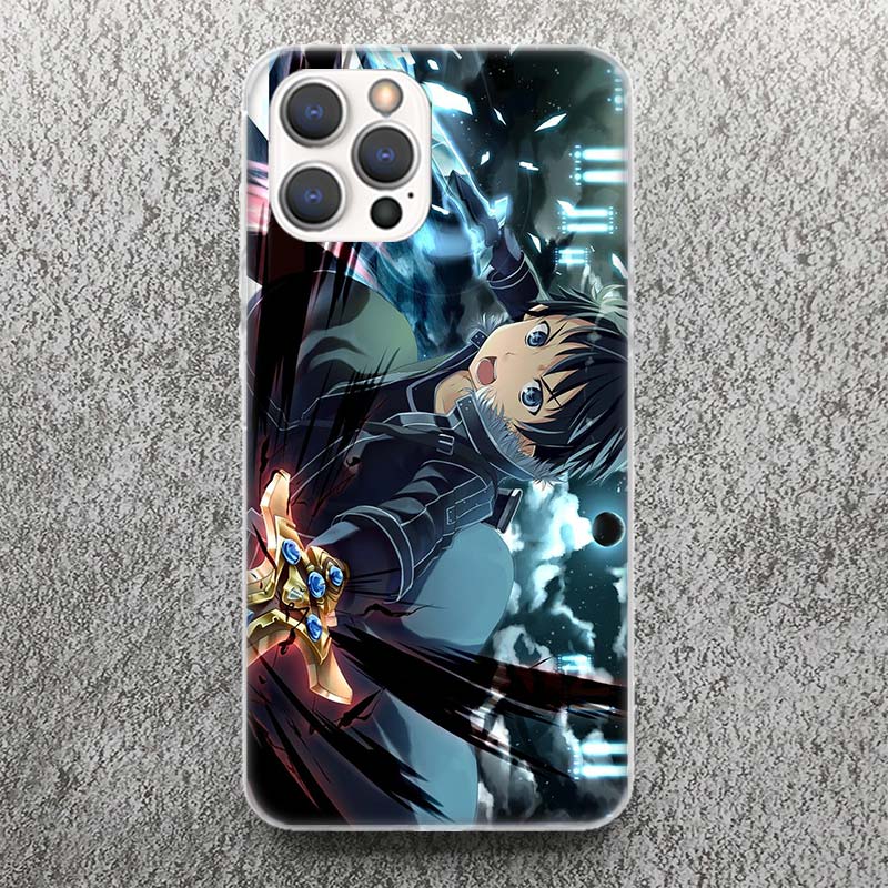 Sword Art Online Anime Phone Case For iPhone 17 16 15 14 13 12 11 Pro Max Mini Plus Air 7 SE 8 Soft Silicone Print Shell Funda F