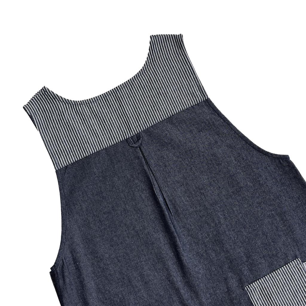 Kusguru Japan Side Button Dyed Denim Nekomaruke Navy Sizes Apron, Style, (Cat) 2510015, Blue, M-L