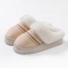 Thick and Warm Cotton Slippers with Added Velvet, Suitable for Women To Wear Outside In Winter. Soft Soled Plush Slippers for Home and Indoor Use