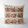 Cute Kapibara Capybara Cartoon Two-dimensional Pillowcase Children's Bedroom Sofa Cushion Cover Nap Pillow Cover