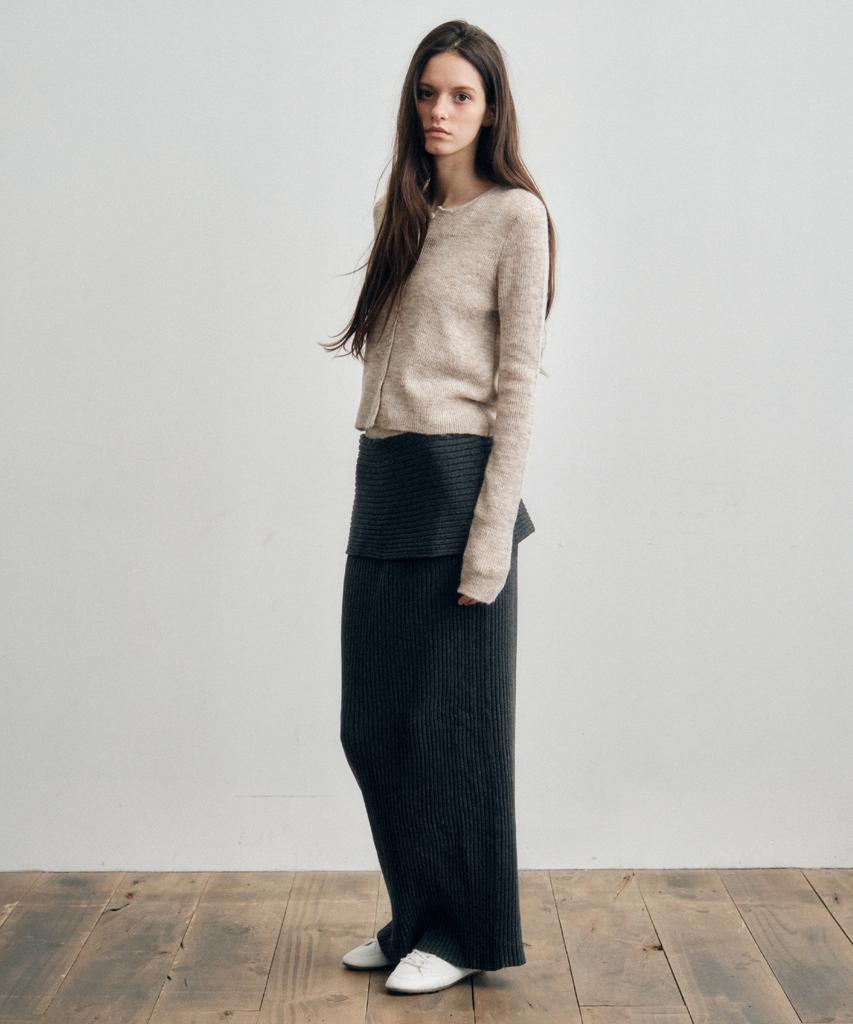 Cita Every Day Comfort Knit Long Skirt_Cts622(Charcoal)