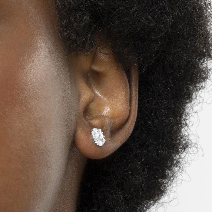 Luxenter Boucles d'oreilles en argent 925 et zirconium brillant plaqué finition en rhodié - Umya