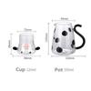Clear Heat-Resistant Glass Jug, Cartoon Cow, Bedside Water Carafe, Glass Set, Water Pitcher, Cup, Tumbler, Coffee Pot, Kettle