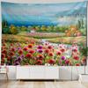 Flower Hanging Cloth, Tapestry, Dreamy Landscape, Background Cloth, Home Wall Decoration, Bed Sheets, Beach Towels, Yoga Mats