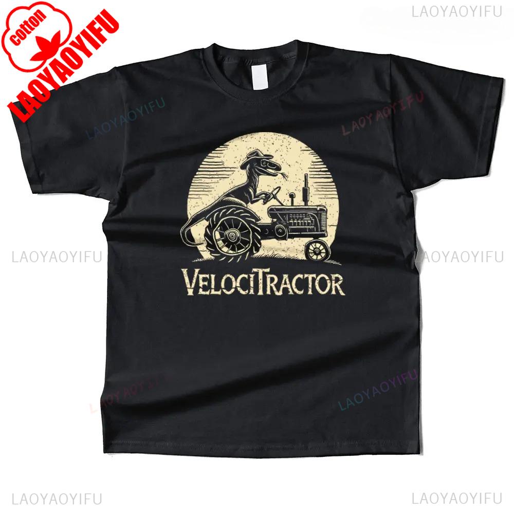 Pánské bavlněné grafické tričko VelociTractor Street Casual Style Tričko pro muže a ženy Grafická trička Streetwear Letní trička Topy