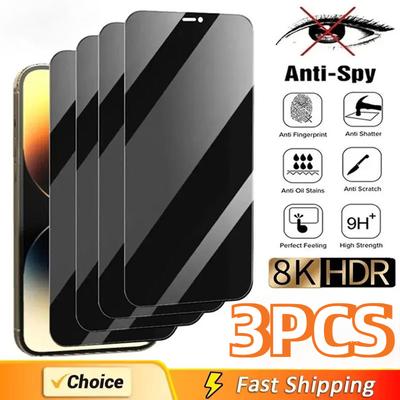 3Pcs Anti-spy Tempered Glass for IPhone 15 14 13 16 11 Pro Max Full Cover Privacy Screen Protector For iPhone 13 14 16 Glass