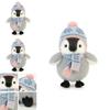 Wear Scarf Hat Penguin Plush Toy Soft Teddy For Kids Bedtime Gift